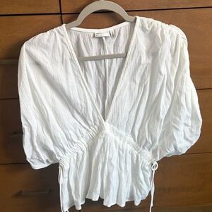 ASOS White Ruched Blouse